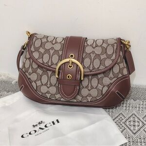 Coach Soho Vintage Style Signature Canvas Shoulder Bag